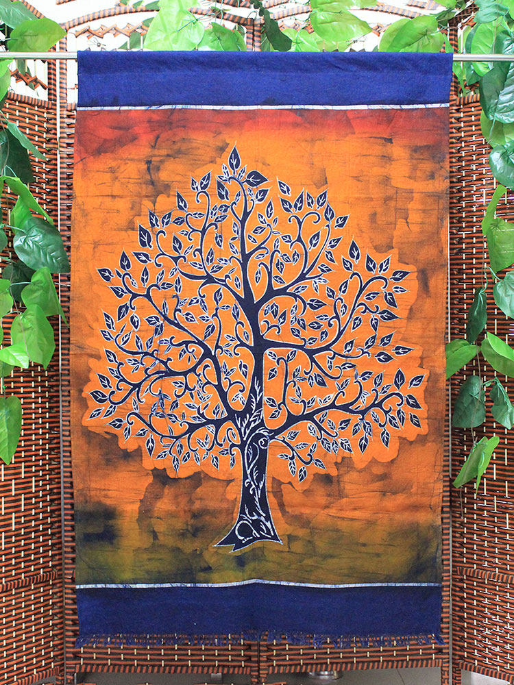 Southeast Asian style cash cow decorative hanging painting handmade batik canvas art Entrance partition window Dining room bedroom background