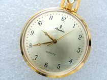 Flame Aroma Swiss stock gold-plated quartz three-hand pocket watch