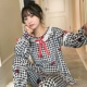 Bộ đồ ngủ rời nữ mùa thu và đông san hô nhung dày ấm áp flannel bộ đồ dễ thương phục vụ nhà mùa đông ngọt ngào - Bên ngoài ăn mặc