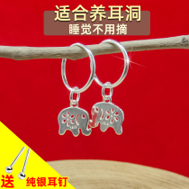 999 sterling silver earrings 2021 New Tide ladies earrings versatile earrings suitable for raising ear holes to sleep without picking