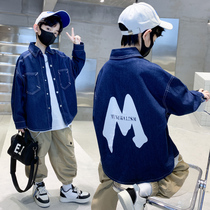 Boy Clothing Boy Handsome Cowboy Shirt 2023 New Spring Clothing Children Jacket Spring boy blouses Spring and autumn surges