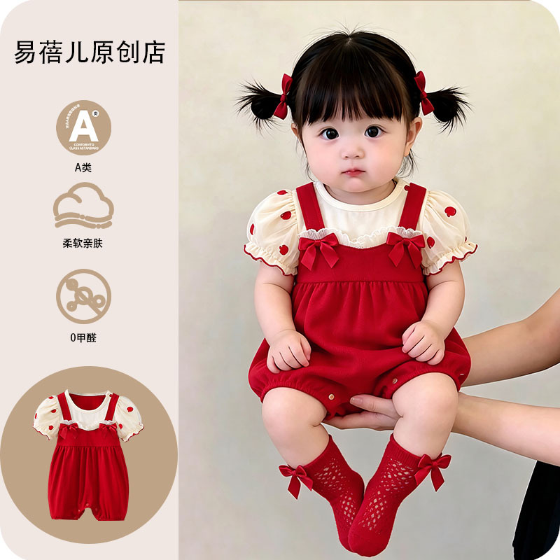 Summer Baby Clothes Newborn Baby Girl Romper Full Moon Hundred Days Birthday Princess Dress Romper Summer Thin Style Summer Baby Clothes Newborn Baby Girl Romper Full Moon Hundred Days Birthday Princess Dress Romper Summer Thin Style