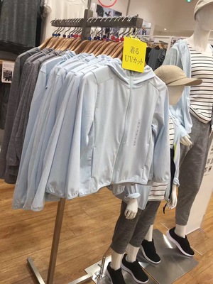 Uniqlo, японская детская одежда для защиты от солнца, дышащая толстовка с капюшоном, семейный стиль