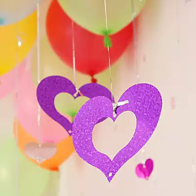 Wedding supplies Balloon love rain silk Wedding room decoration Decoration Wedding birthday party Wedding pendant heart-shaped props