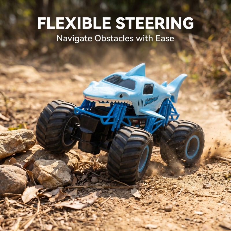 Internet Celebrity 1:20 Monster Truck Electric Remote Control Car Shark Dinosaur Car Off-Road Toy Car Children's Remote Control Car