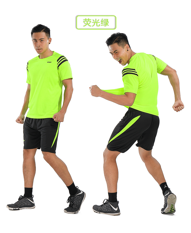 Mùa hè tay ngắn quần short thể thao phù hợp với nam lỏng lẻo kích thước lớn thấm hút mồ hôi chạy bộ quần áo thể dục phù hợp với quần áo tập thể dục - Thể thao sau bộ adidas nam