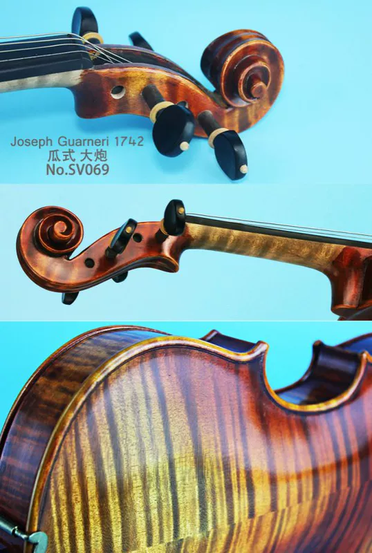 Nhạc cụ violon châu Âu làm bằng tay chuyên nghiệp trình diễn cấp độ guavalli phong cách video hình bầu - Nhạc cụ phương Tây