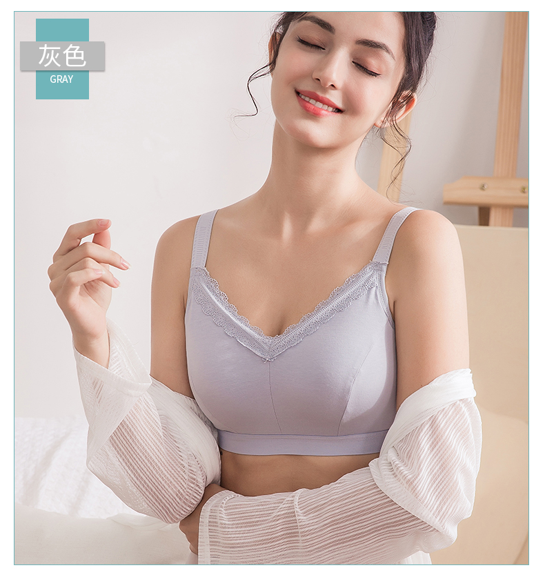 Ung thư vú vú sau phẫu thuật đặc biệt áo ngực hai trong một vú giả không có vòng thép nách cắt đồ lót bằng cotton quan lot nu