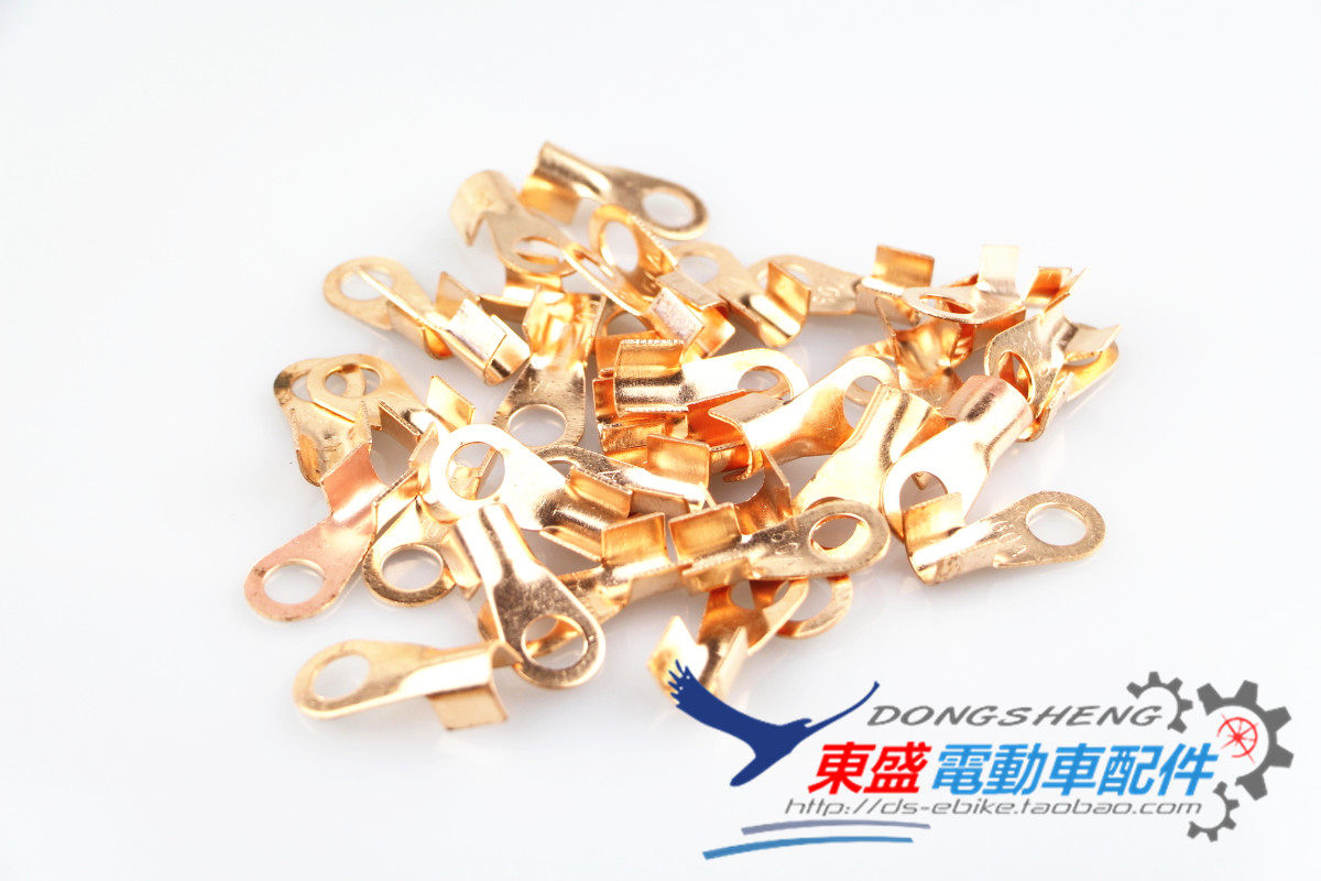 Electric vehicle accessories battery connection with 60A pure copper terminal brass ring copper ring