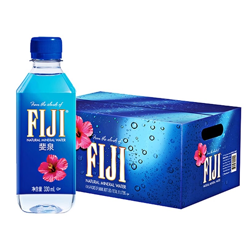Multiple Items, Multiple Discounts: Fiji Water Fiji Imported Natural Mineral Water 330ml*24 Bottles of Fiji Spring Pure Water