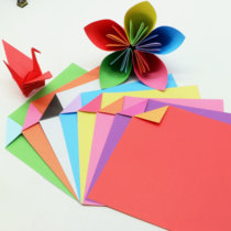 Double-sided two-color square thousand paper cranes colored paper Cherry Blossoms Lilies handmade origami material 15 cm