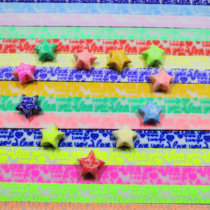 Star origami belt faint luminous five-pointed star handmade paper wishing bottle Lucky star origami material