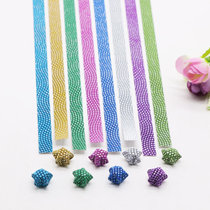Flash diamond gold powder star origami five-pointed star color paper wishing bottle origami material