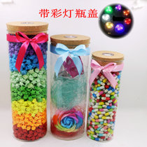Lantern bottle cap Wishing bottle Star bottle Transparent storage glass bottle Paper crane bottle