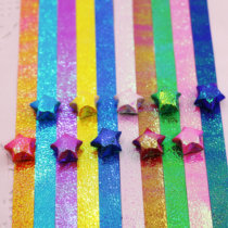 Pearlescent paper star origami Glitter paper wishing bottle Lucky star origami material
