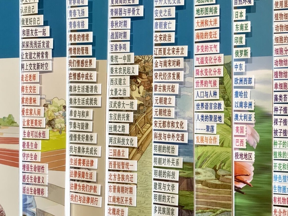 People's Education Edition Junior High School Examination Small Section Political History Geography Biology Quick Check Catalog Label Outline Sticker Open Book