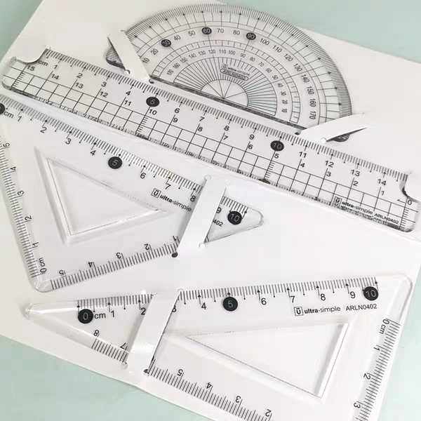 Chenguang Youpin rounded creative ruler protractor triangle ruler acrylic student-specific ruler