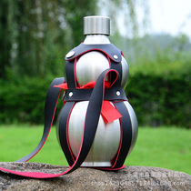 304 stainless steel gourd wine bottle household metal wine bottle customized classical 64 oz 3 catties outdoor portable kettle