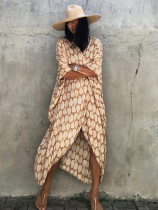 Beach Cover Ups for Swimwear Women Black Tie Dye Kimono Swim