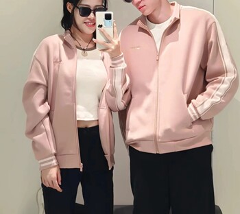 Super Anta Jacket Spring and Autumn Unisex College Style Stand Collar Casual Knitted Sports Top 172448713U