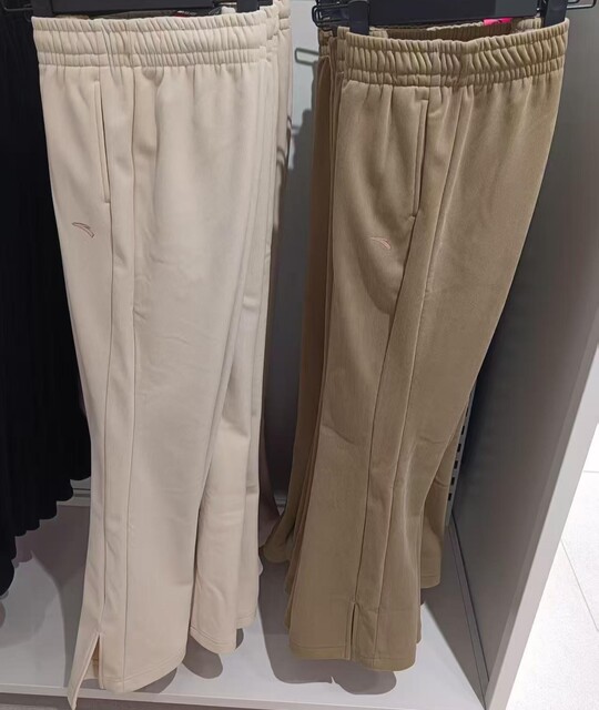 Anta Flared Pants | Casual Sports Pants for Women, Winter Fleece-Lined, Loose Wide-Leg Straight Pants 162447313N