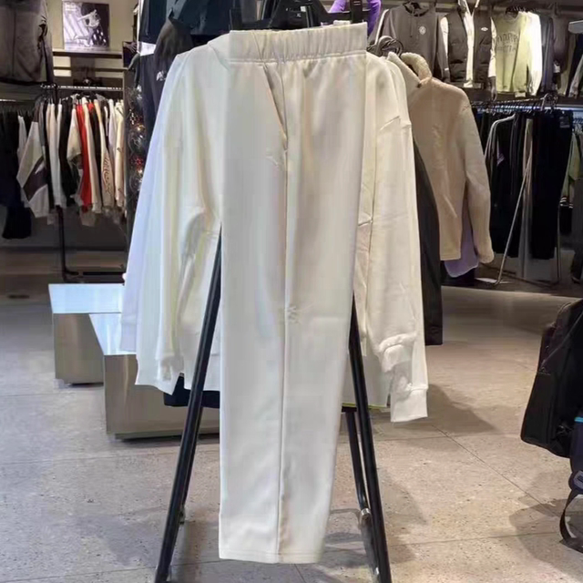 Anta [Fleece-Lined] Knitted Sports Pants for Women, Autumn/Winter Straight-Leg Versatile Thick Casual Long Pants 162517334R