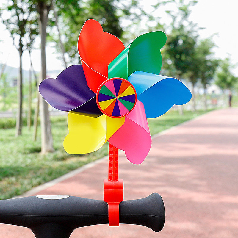 Children's windmill cartoon rotating scooter accessories ribbon stroller decoration bicycle outdoor stroller accessories toys