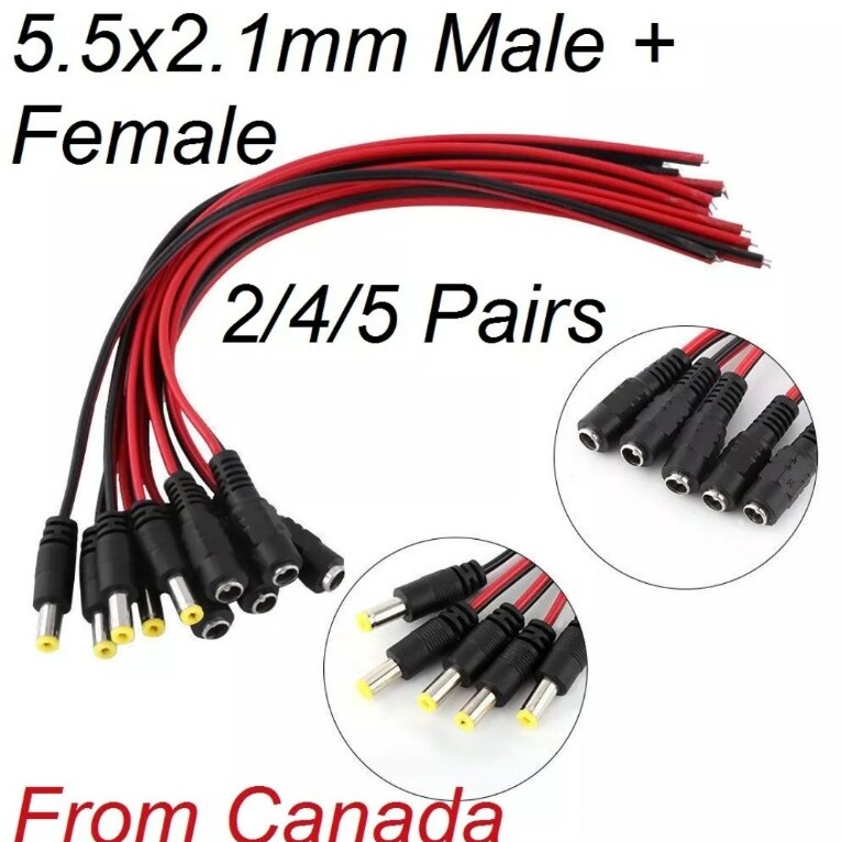 DC5 5*2 1 female single head wire 0 75 square red and black wire full copper DC5 5*2 1MM power cord
