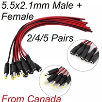 DC5 5*2 1 female single head wire 0 75 square red and black wire full copper DC5 5*2 1MM power cord