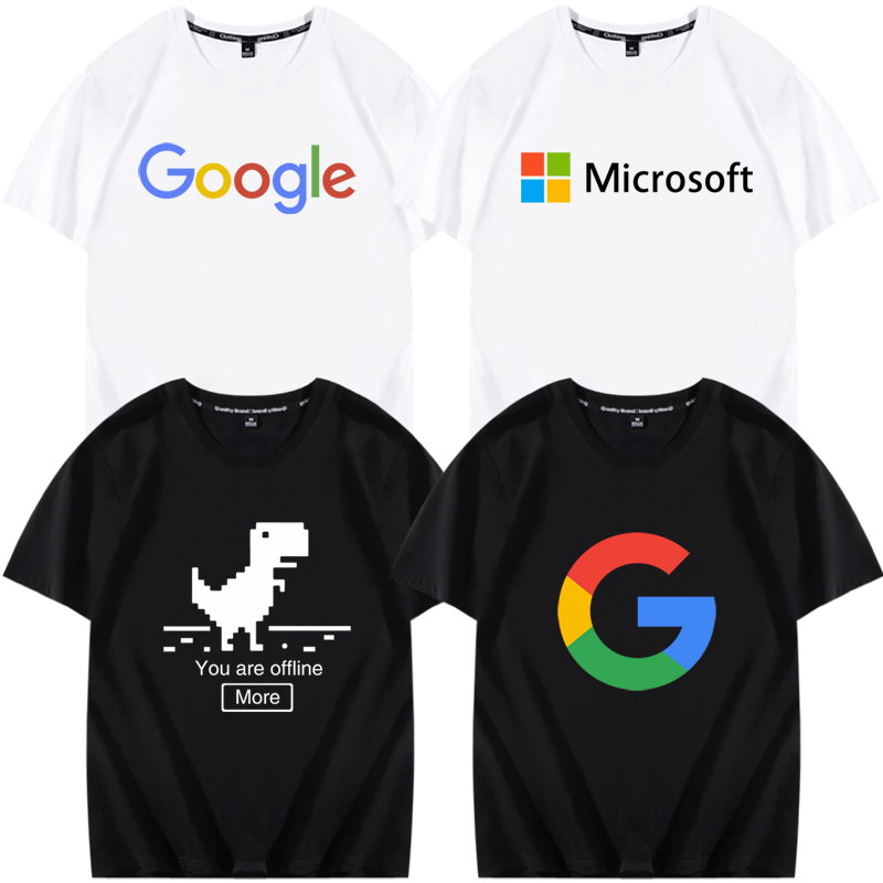 Google, dinosaur, short sleeve T-shirt