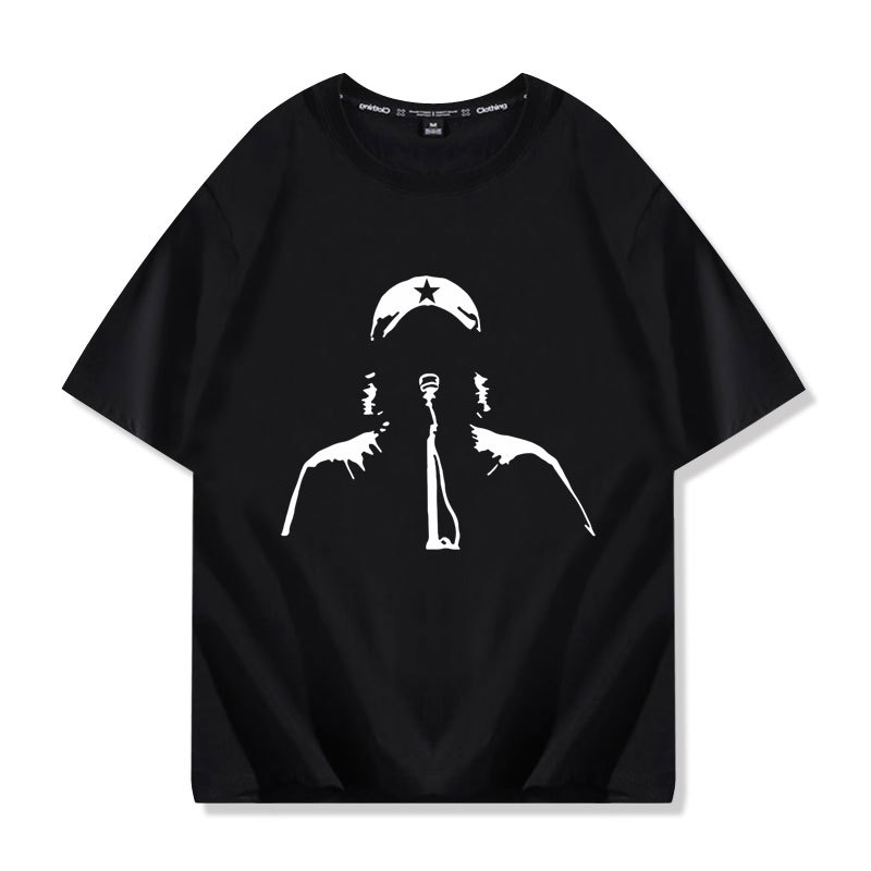China's New Rock Cui Jian La Cui Short-Sleeved T-Shirt Clothes Half-Sleeved Bottoming Cultural Shirt Trbottomy