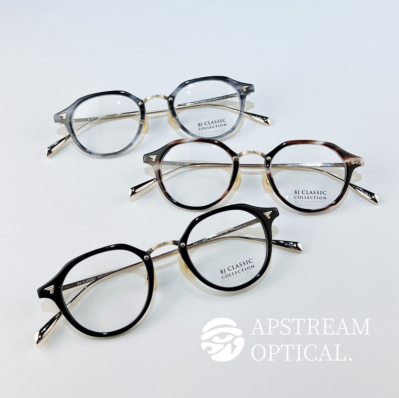 Bj Classic Japanese-Style Crown-Shaped Handmade Acetate + Titanium Gold-Plated Eyeglass Frame Com-573Nt