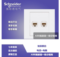 Schneider switch socket Ruyi series Ruyi white telephone computer Category 5e computer telephone Internet phone plug