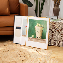 Nordic narrow edge simple poster frame advertising frame aluminum alloy custom size photo frame framed picture frame decoration