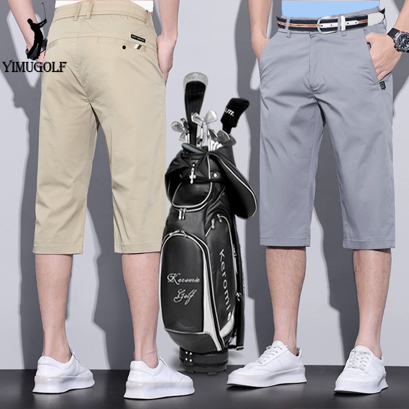 Summer Golf Clothing for Men, Golf Shorts, Mid-Length Pants, Golf Pants, Men's Pants, 7-Point Pants, Elastic Waistband Summer Golf Clothing for Men, Golf Shorts, Mid-Length Pants, Golf Pants, Men's Pants, 7-Point Pants, Elastic Waistband