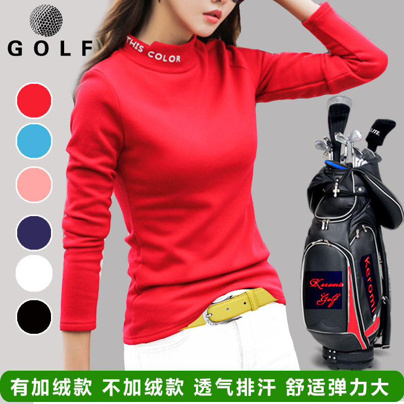 Golf outfit women's spring autumn and winter hit bottom long sleeves T-shirt display slim elastic tight clothing speed dry and breathable thickened