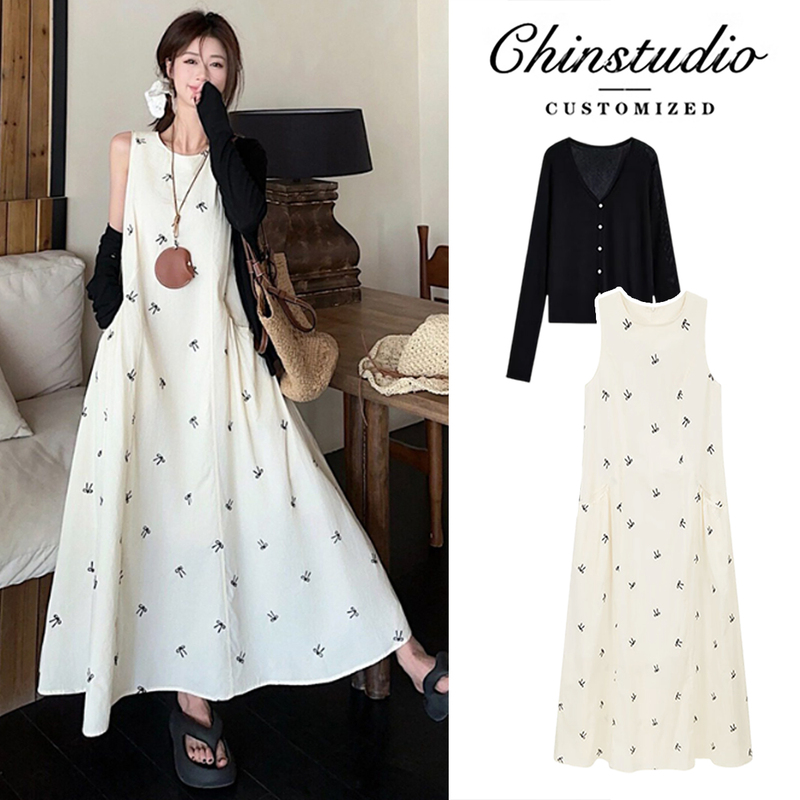 Maternity Wear Summer Dress with Bow Embroidery Beautiful Dress 2026 New Style Pregnancy Fashionable French Suit Maternity Wear Summer Dress with Bow Embroidery Beautiful Dress 2026 New Style Pregnancy Fashionable French Suit