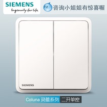 Siemens switch socket panel Lingyun white 16 two open single control board 86 type dual household power supply