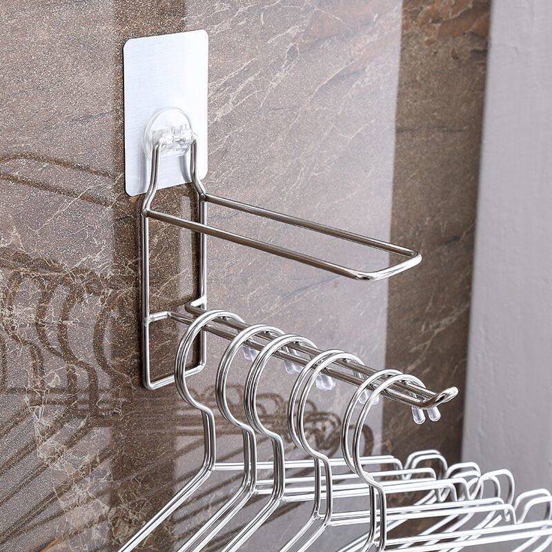 Stainless steel wall-mounted clothes hanger containing finishing frame free of punching balcony closeout clothes hanger clamps containing layer shelf deity