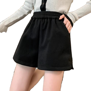 Wool shorts, all-match slimming wide-leg pants for autumn and winter