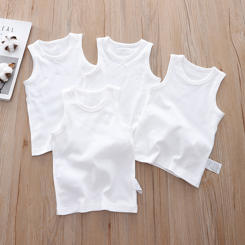 New thickened cotton wool No bones Collared Autumn Winter men and women The children white undershirt Home Clothing Suction Sweat Vests