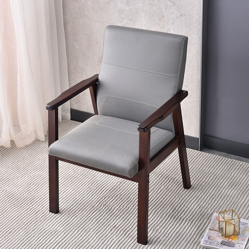 Стул диван Трех -лежащий магазин с твердым деревом поручкой маджонг Стул мягкая сумка