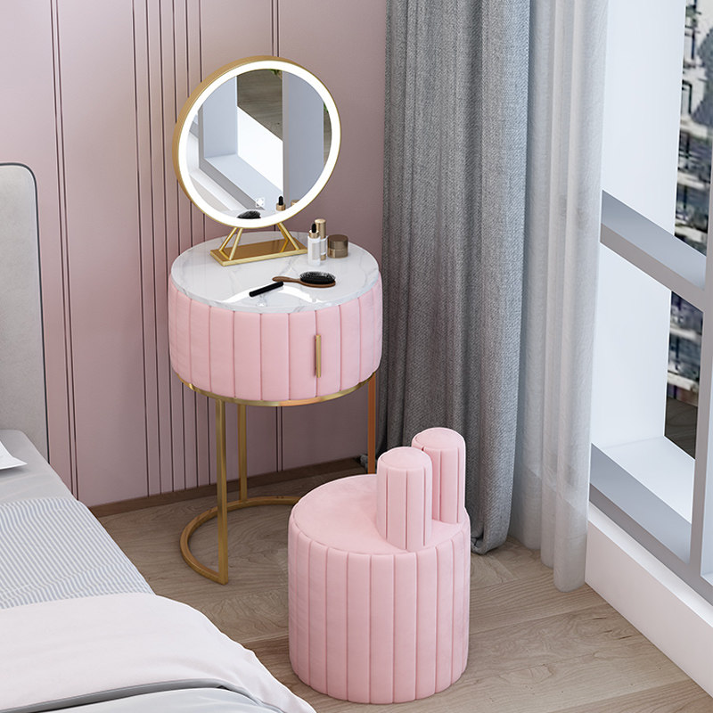 Light luxury makeup chair creative bedroom net red girl makeup stool dressing table simple modern lamb velvet makeup chair