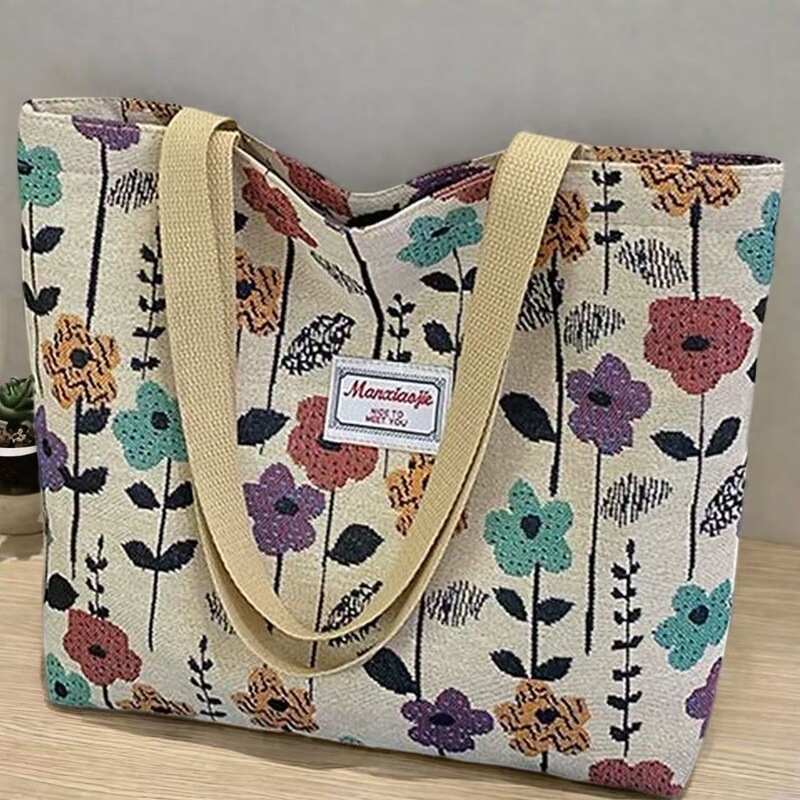 Canvas Bag Large Capacity Niche Shoulder Bag for Women 2026 New Model ins Tote Bag for Class and Commuting