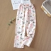 Mùa xuân / mùa hè / mùa thu phong cách mới quần pyjama quần nữ dệt kim phim hoạt hình Nhật Bản cotton tinh khiết quần ở nhà cotton gạc quần ống rộng - Quần tây