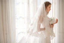  Lace veil French pattern crystal veil bling veil Yingmeng wedding dress high-end retro custom Korean long