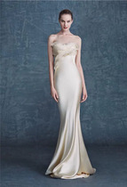 shinemoda silk dress satin wedding dress Tianjin wedding shop wedding dress high-end customization rental