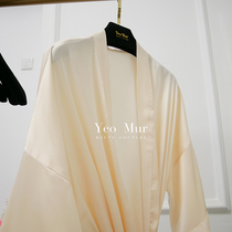  Yingmeng wedding gown collar Custom noble champagne morning gown Bride morning gown Bridesmaid morning gown