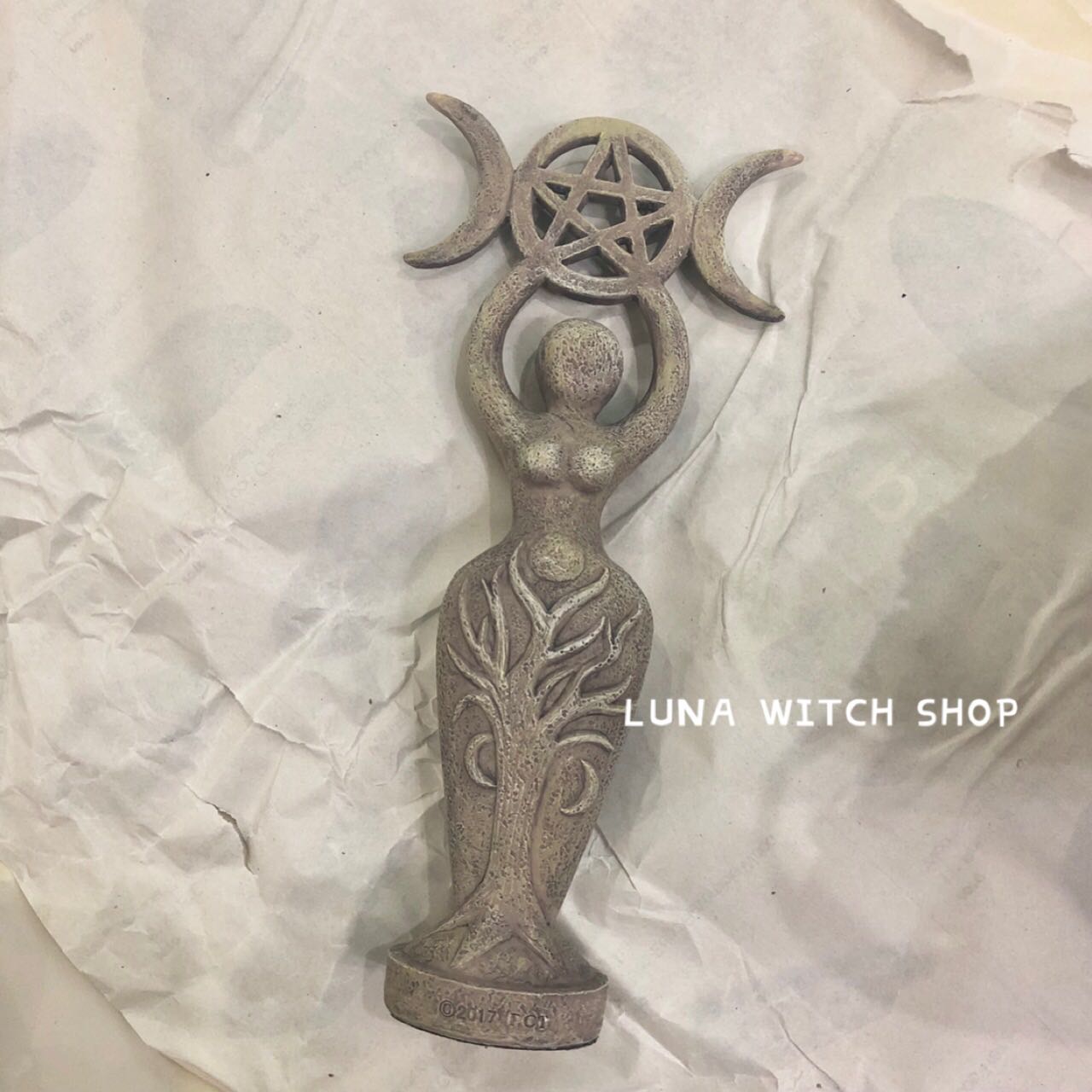 Imported Triple Moon Goddess The Statue of the Mother Statue of the Mother Statue of the Altar Ceremony Wicca
