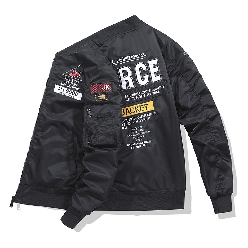 Men's Bomber Jacket, High-Efficiency Spring and Autumn Military Flight Suit, Couple's Outdoor Ma1 Thickened Men's Sports Jacket, Trendy